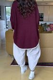 Big Softie Star Slouch Knit Burgundy -